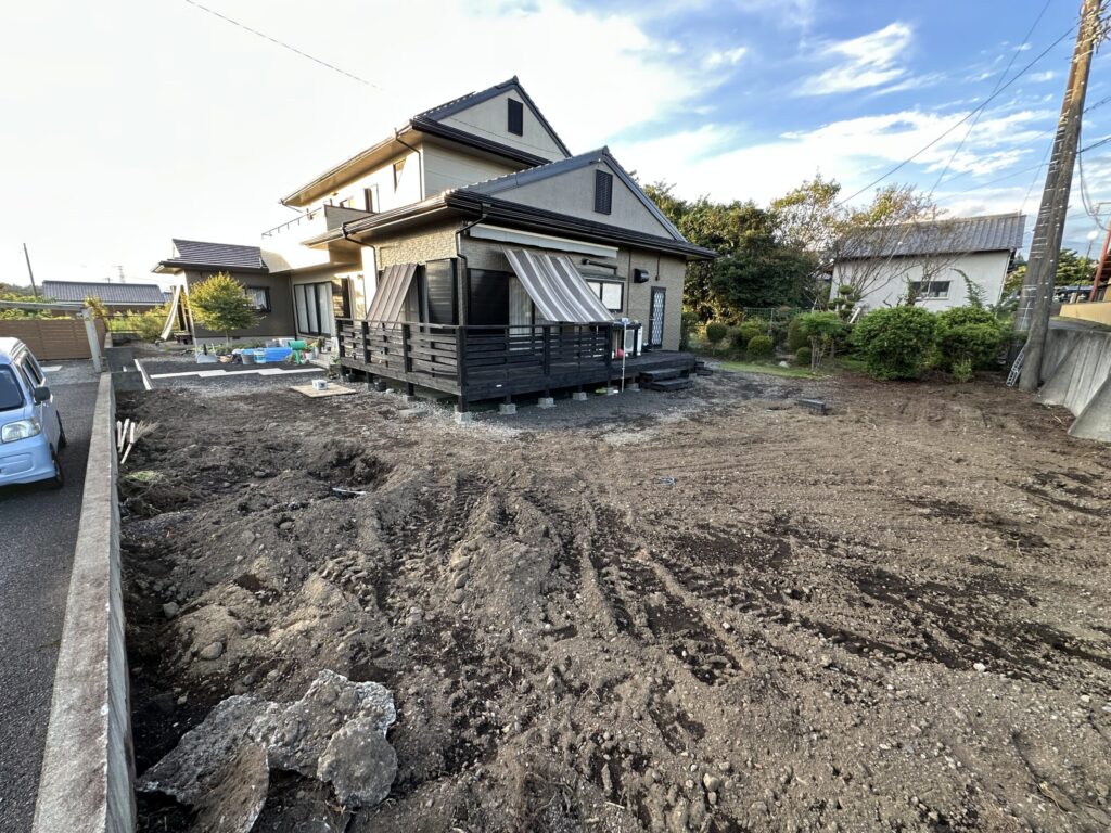 ドッグランへの工事中